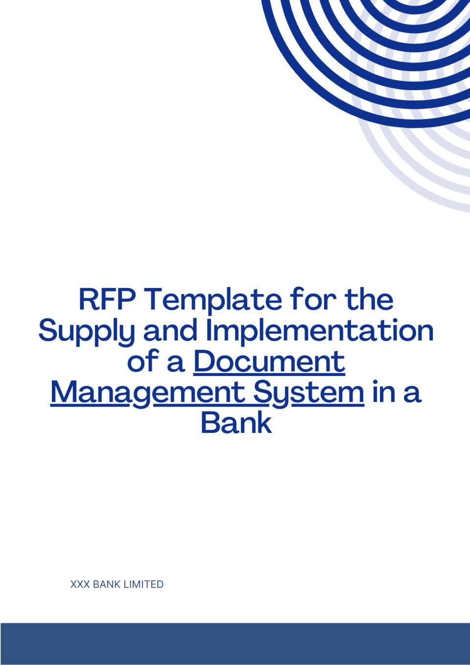 RFP Template for the Supply and Implementation of a Document Management System in a Bank