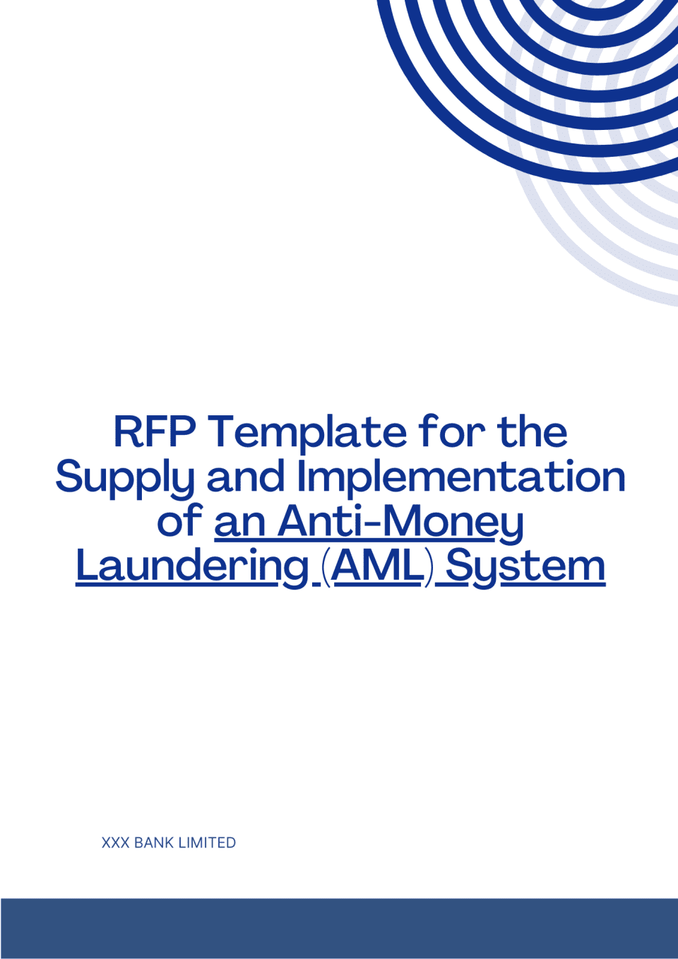 RFP Template for the Supply and Implementation of an Anti-Money Laundering (AML) System