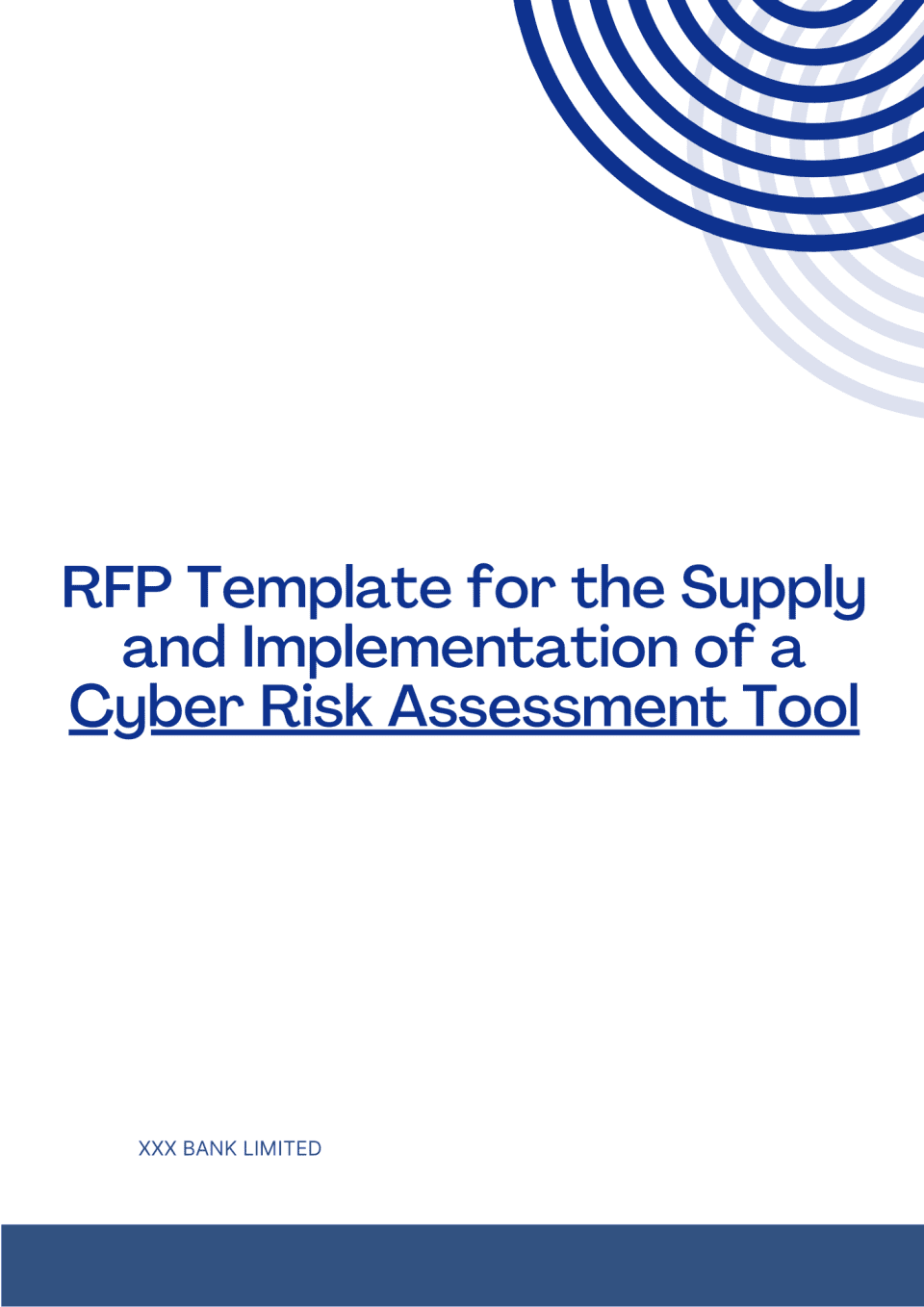 RFP Template for the Supply and Implementation of a Cyber Risk Assessment Tool