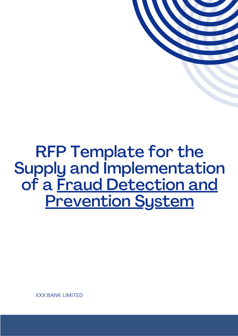 RFP Template for the Supply and Implementation of a Fraud Detection and Prevention System