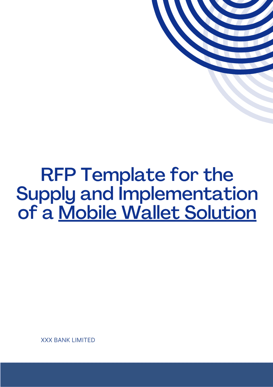 RFP Template for the Supply and Implementation of a Mobile Wallet Solution