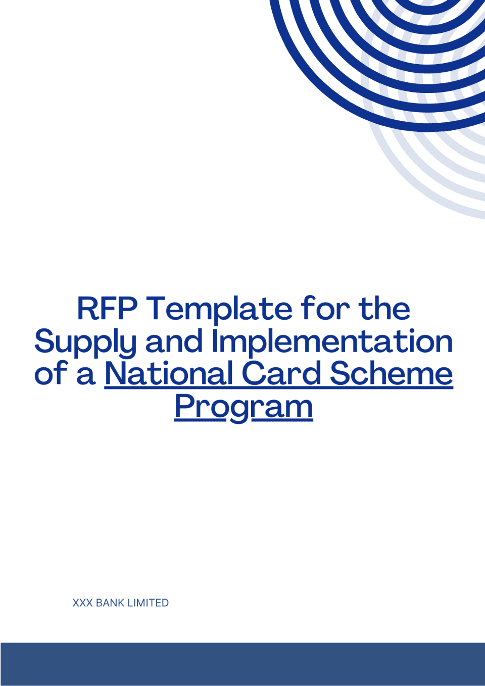 RFP Template for the Supply and Implementation of a National Card Scheme Program