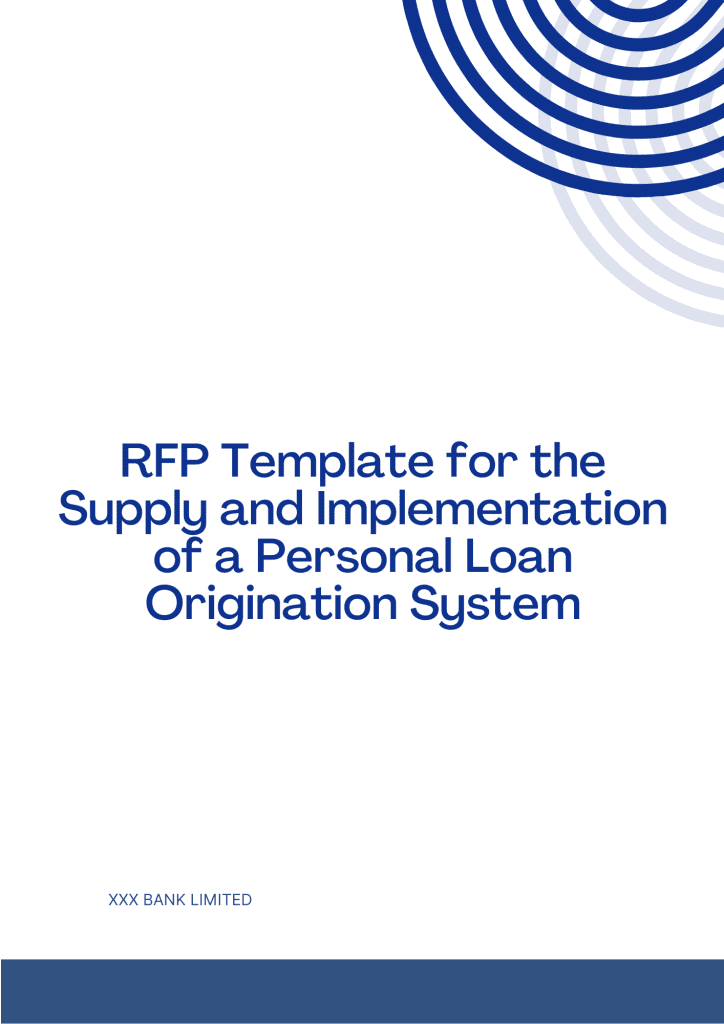 Rfp template for the supply and implementation of a personal loan