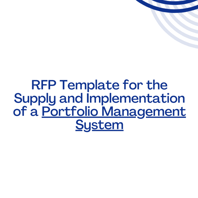 RFP Template for the Supply and Implementation of a Portfolio Management System