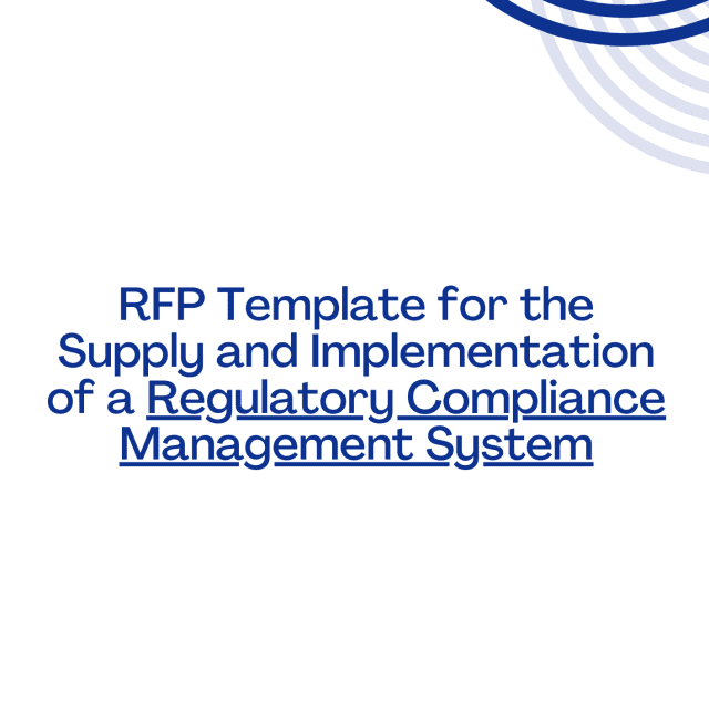 RFP Template for the Supply and Implementation of a Regulatory Compliance Management System