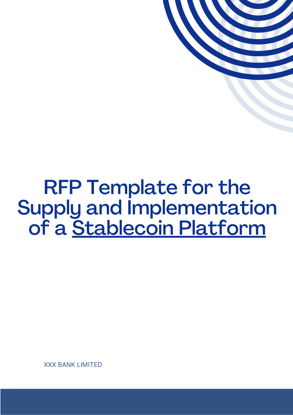 RFP Template for the Supply and Implementation of a Stablecoin Platform