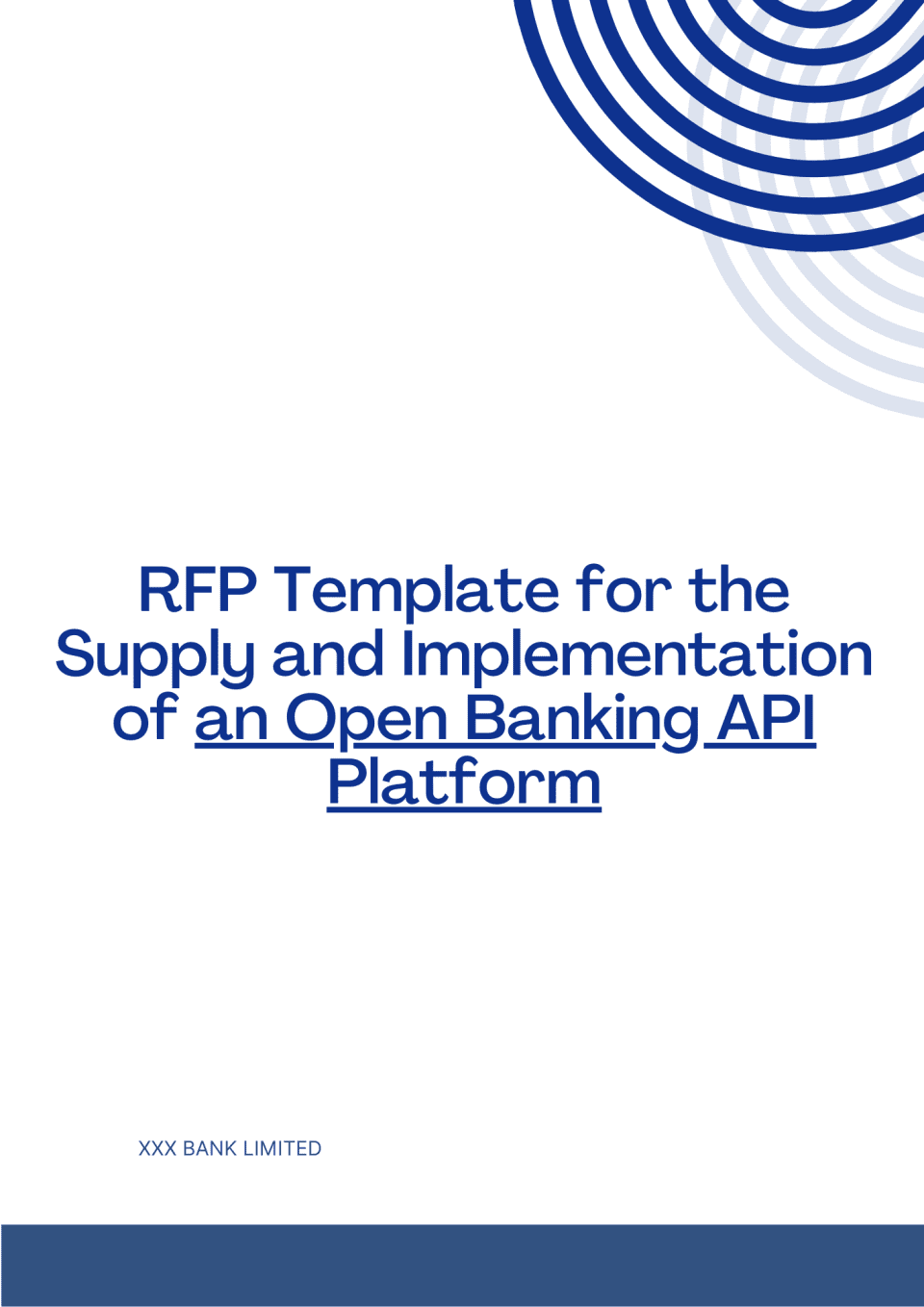 RFP Template for the Supply and Implementation of an Open Banking API Platform