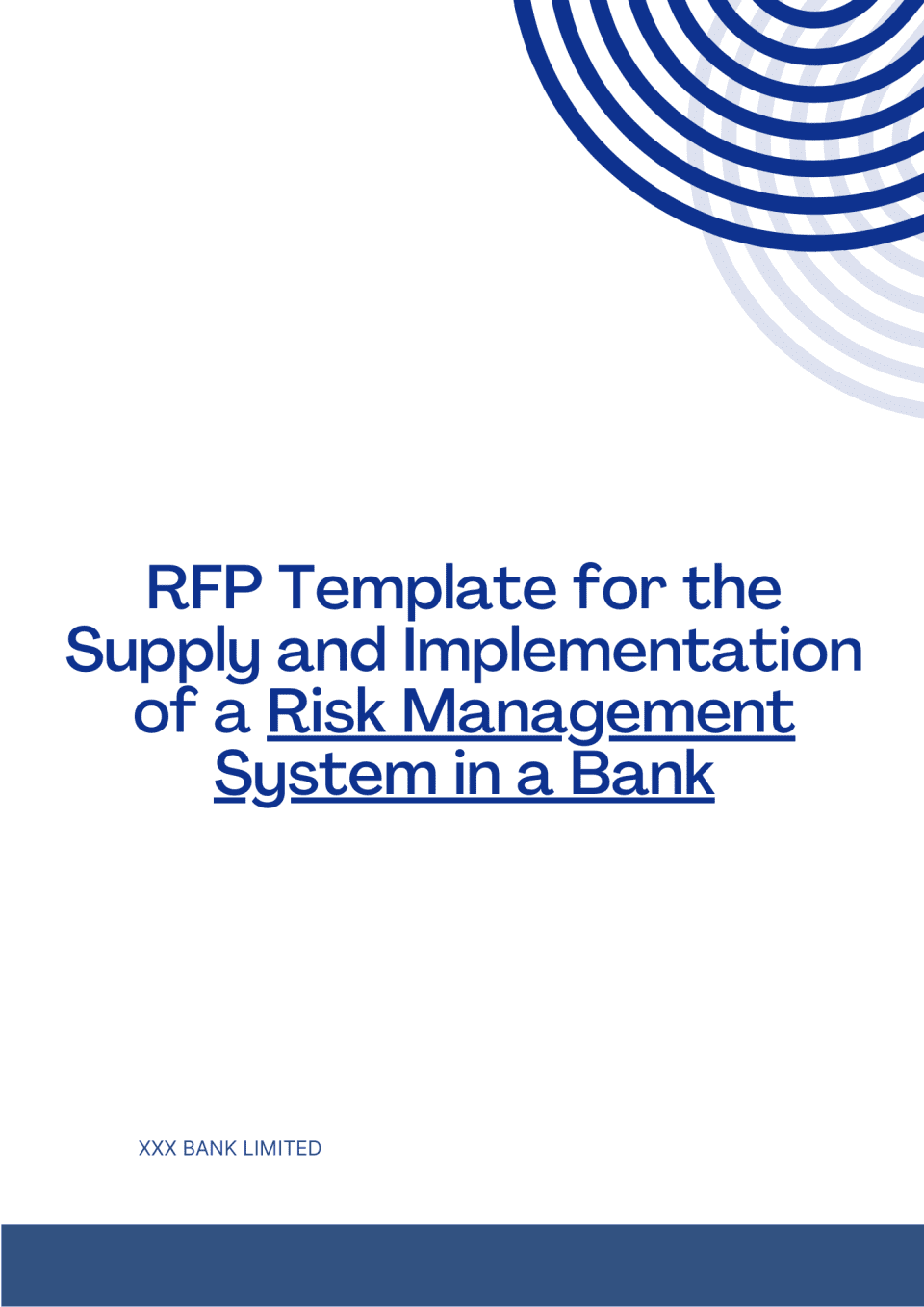 RFP Template for the Supply and Implementation of a Risk Management System in a Bank