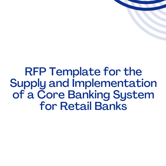 RFP Template for the Supply and Implementation of a Core Banking System for Retail Banks