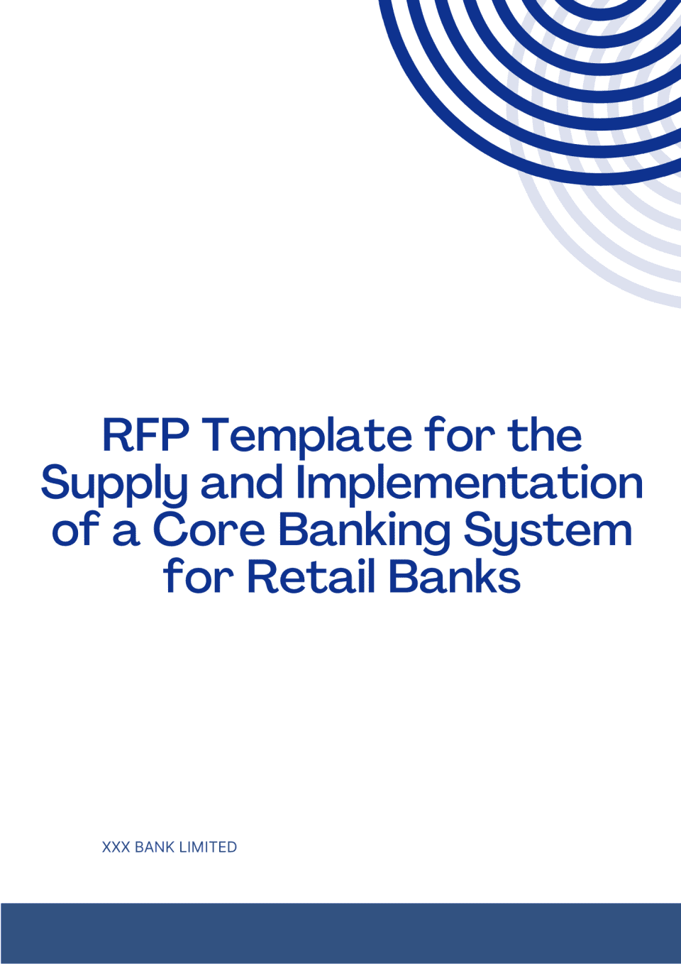 RFP Template for the Supply and Implementation of a Core Banking System for Retail Banks