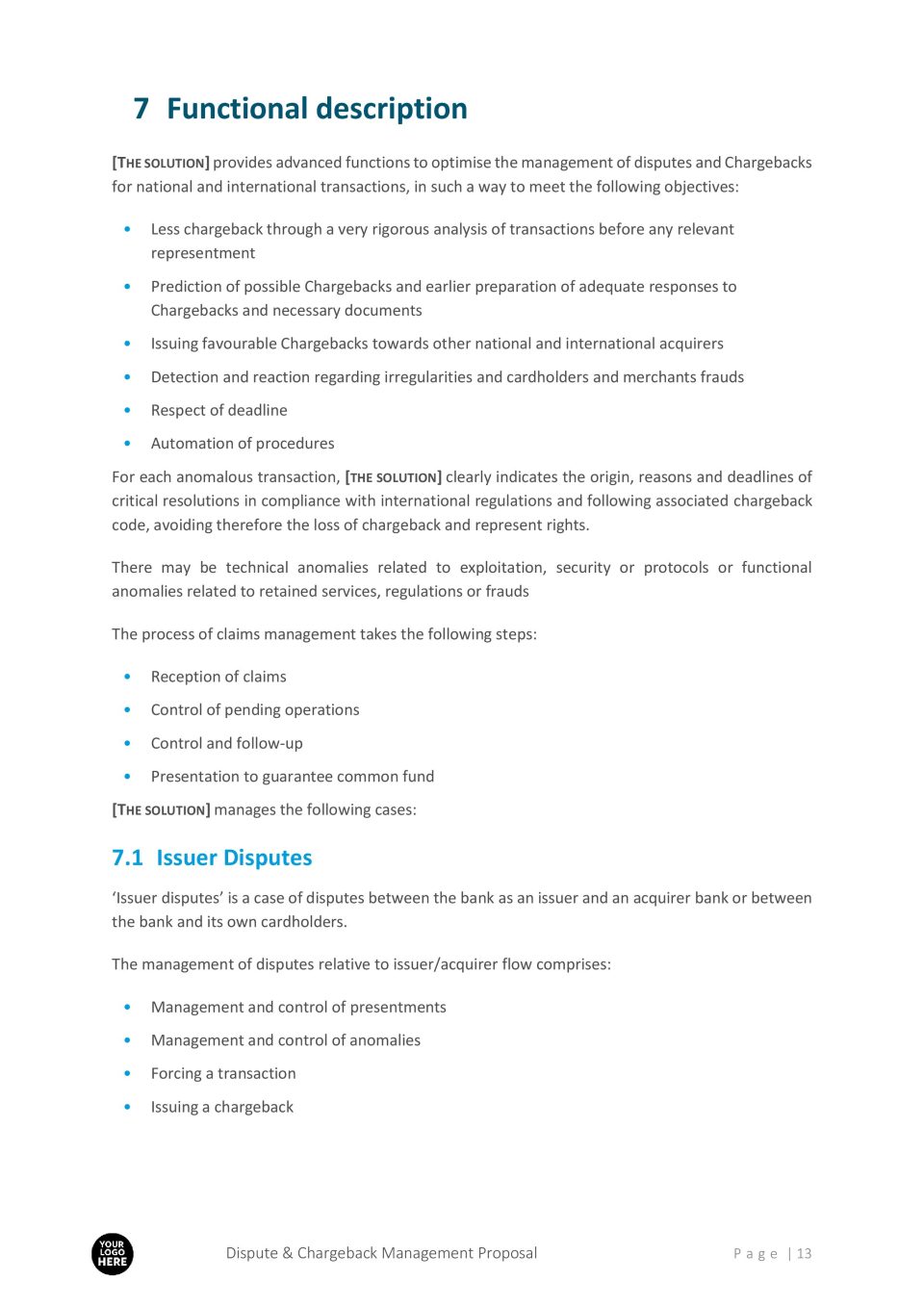 Dispute & chargeback Management Solution Proposal Template - Image 8
